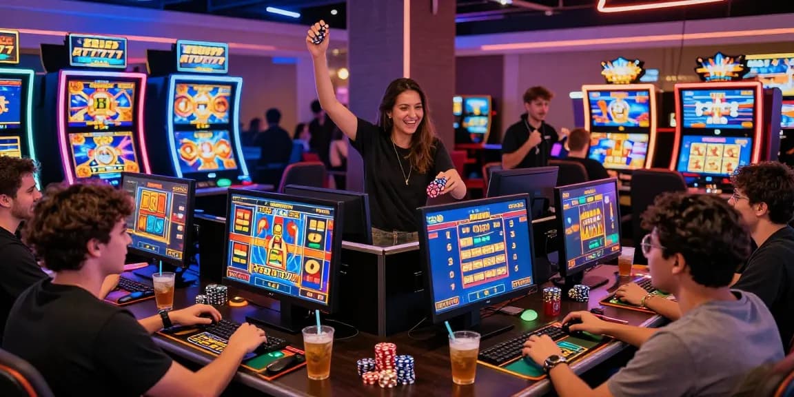 Exciting Slot777 gaming scene showcasing 777 wins on devices.