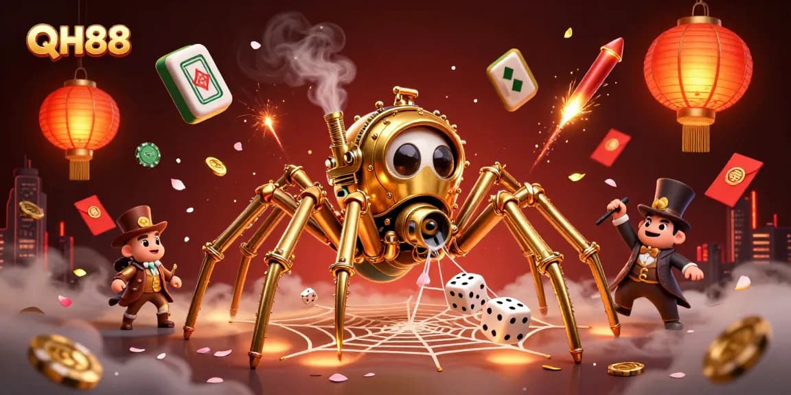 Experience thrilling gameplay with QH88's unique animated gambling scene packed with action.