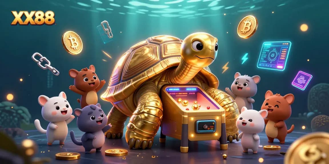 Experience the excitement of XX88 through a vibrant, dynamic 3D illustration featuring animated characters and casino elements.