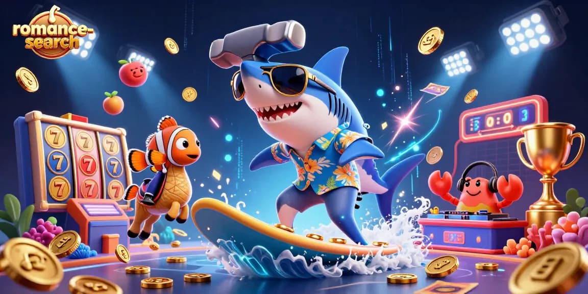 Experience the thrill of romance-search with a vibrant casino-themed scene featuring lively characters and dynamic slot elements.