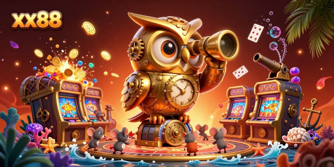 Engage with xx88's vibrant 3D casino world filled with dynamic slot machines and enchanting characters.