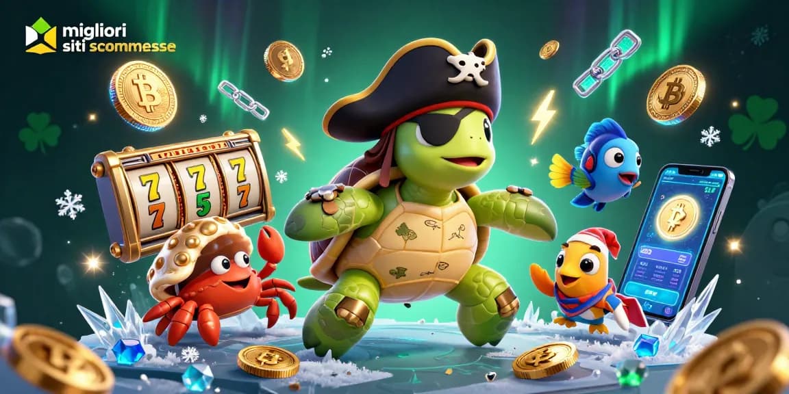 Scopri i migliori siti scommesse con una tartaruga pirata e giochi d'azzardo.