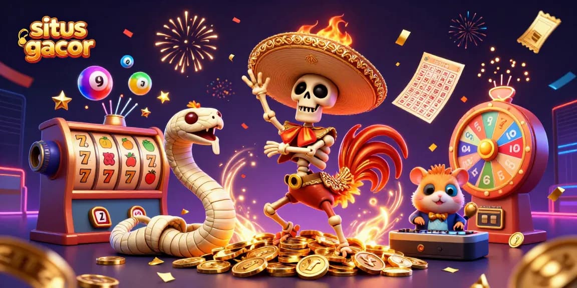 Mainkan situs slot gacor dengan karakter menarik yang merayakan kemenangan dan penuh simbol keberuntungan.
