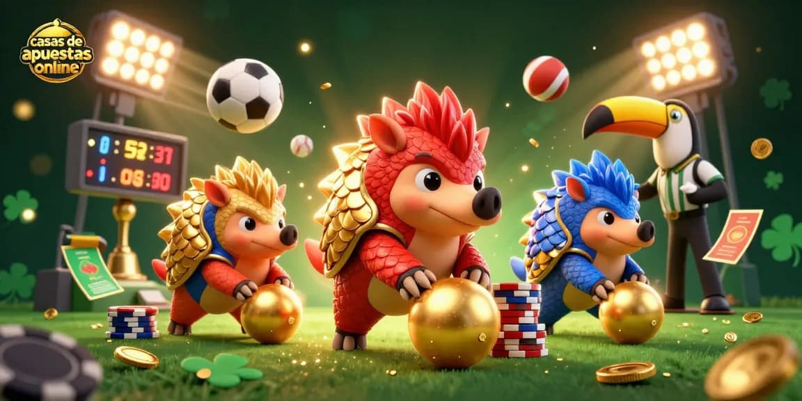 Gana con casas de apuestas online mientras los pangolines compiten en este escenario vibrante.