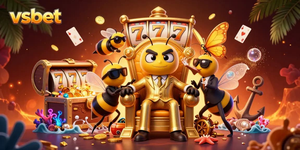 Engage with vsbet's thrilling slots and games in an exciting 3D casino scene full of adventure.