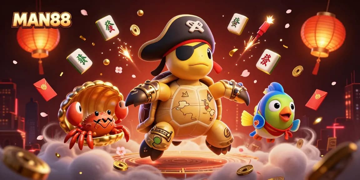 Experience winning moments with MAN88’s exciting online casino games and vibrant 3D illustration.