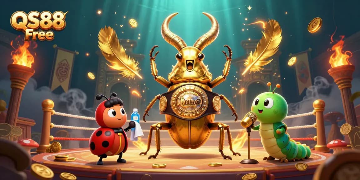 Engage with QS88 Free's thrilling casino atmosphere featuring vibrant characters and gaming elements.