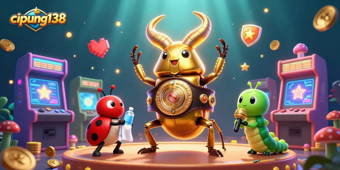 Experience exhilarating gameplay at cipung138 with a vibrant 3D scene featuring exciting arcade elements and characters.