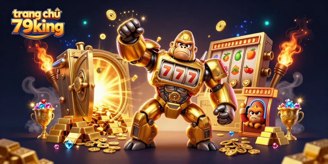 Experience the thrill at trang chủ 79king with a golden gorilla mech winning jackpots!