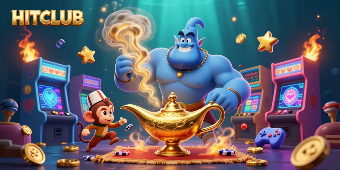 Experience thrilling gaming at HITCLUB with a vibrant 3D casino environment full of excitement.