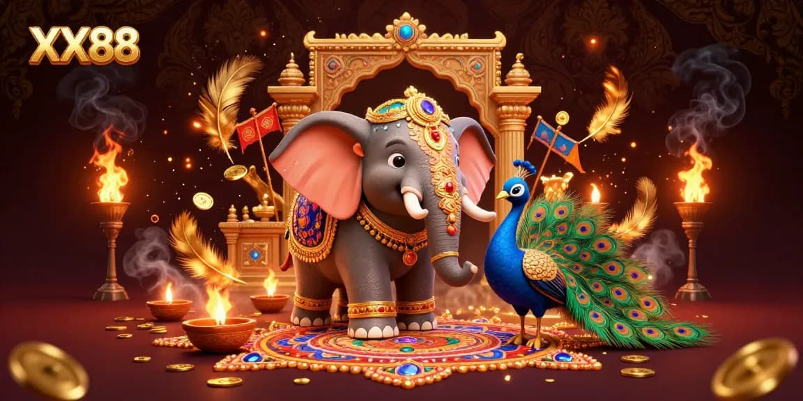 Experience the thrilling atmosphere of XX88 with colorful characters and casino elements.
