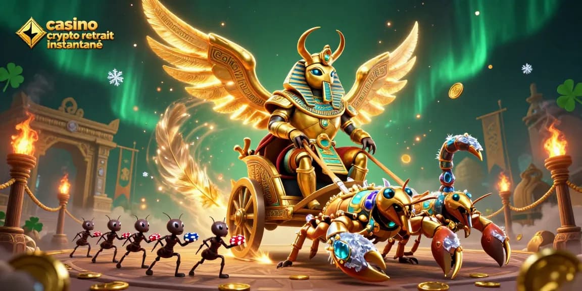 Réceptionnez vos gains rapidement avec casino crypto retrait instantané grâce aux scorpions et scarabée pharaonique.
