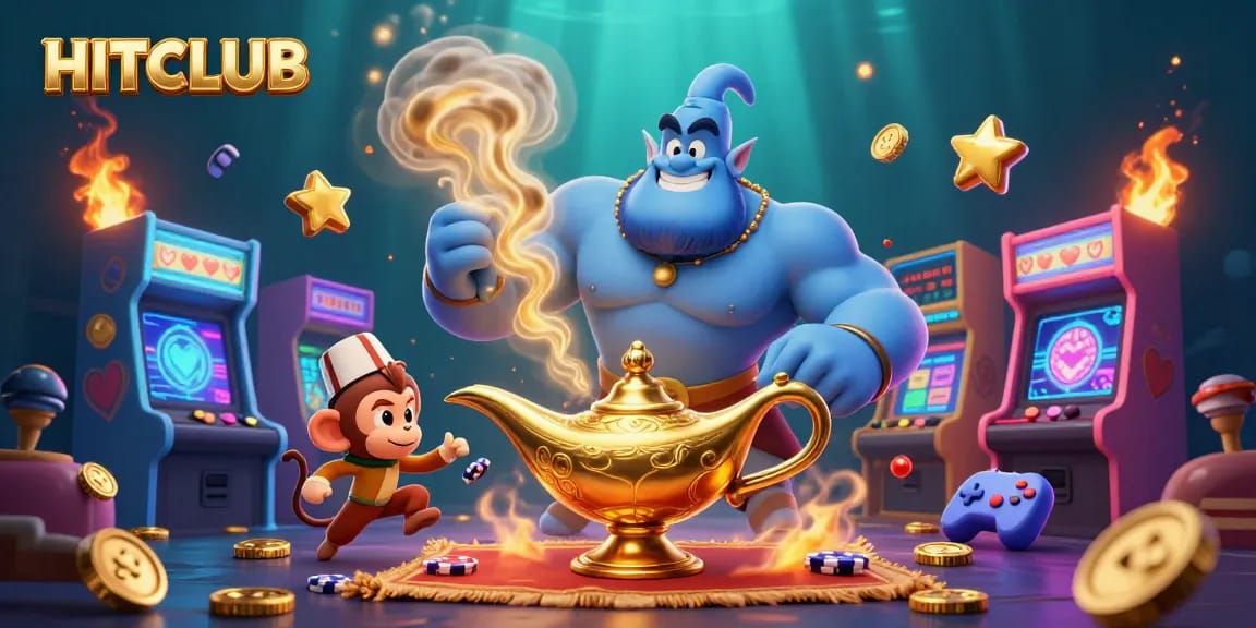 Experience thrilling gaming at HITCLUB with a vibrant 3D casino environment full of excitement.