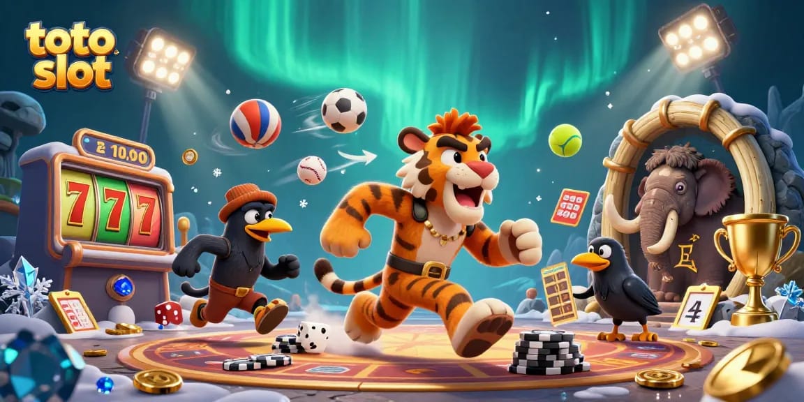 Memainkan toto slot dengan cara yang menarik di kasino prasejarah yang ramai.