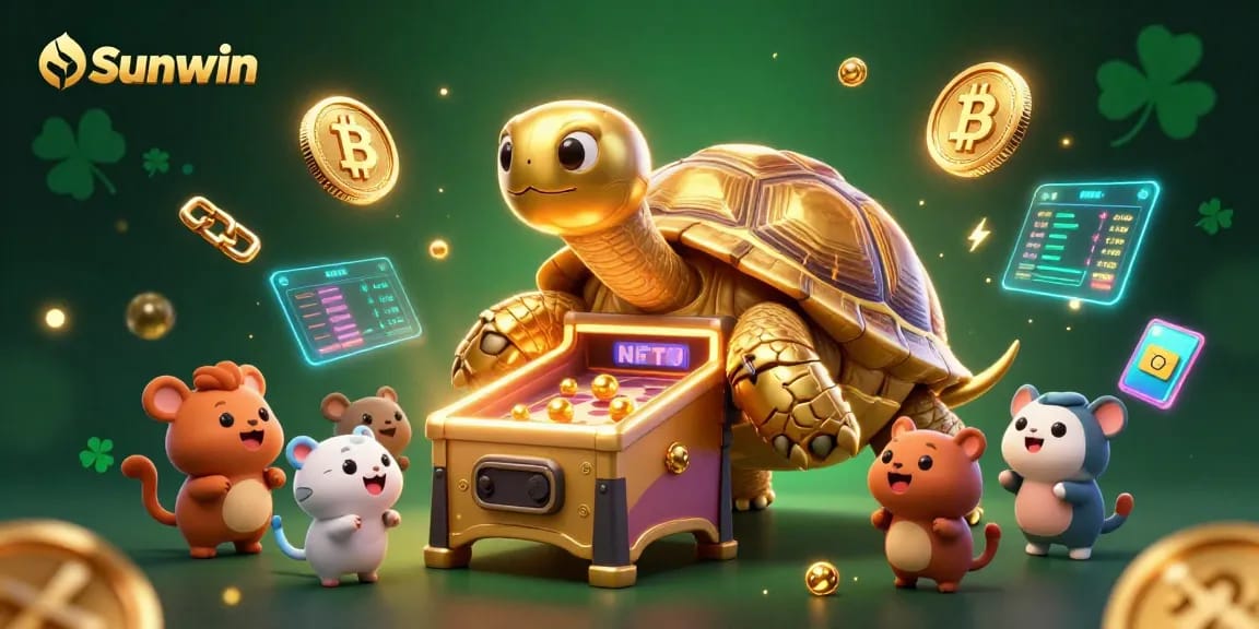 Experience winning thrills at Sunwin with a vibrant 3D casino scene filled with excitement.