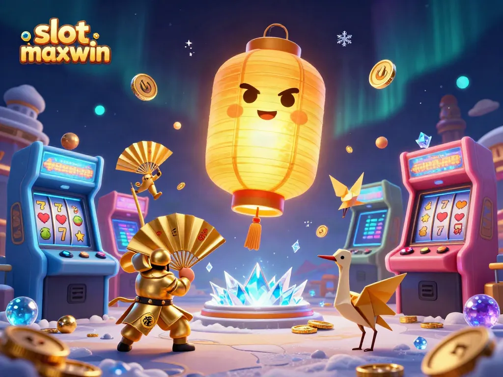 Experience the thrill of slot maxwin with a captivating 3D illustration featuring enchanting casino elements.