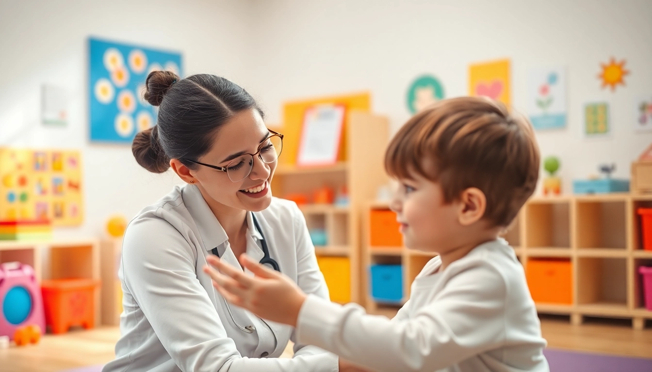 Children engaging in ABA therapy in Novi with colorful toys and professional guidance.