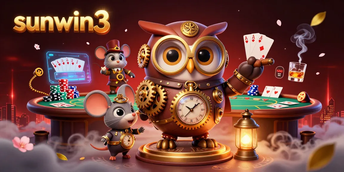 Engage with sunwin3 in an exciting 3D casino scene featuring rich poker elements and vibrant illustrations.