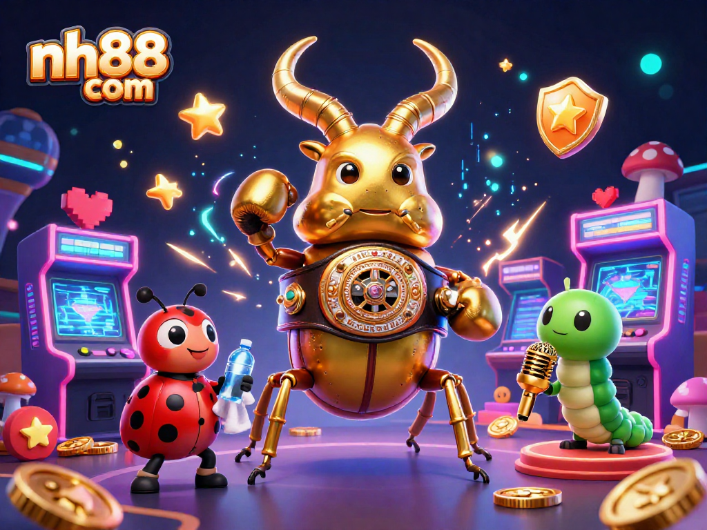 Experience thrilling games at nh88 com with this vibrant and dynamic casino illustration.