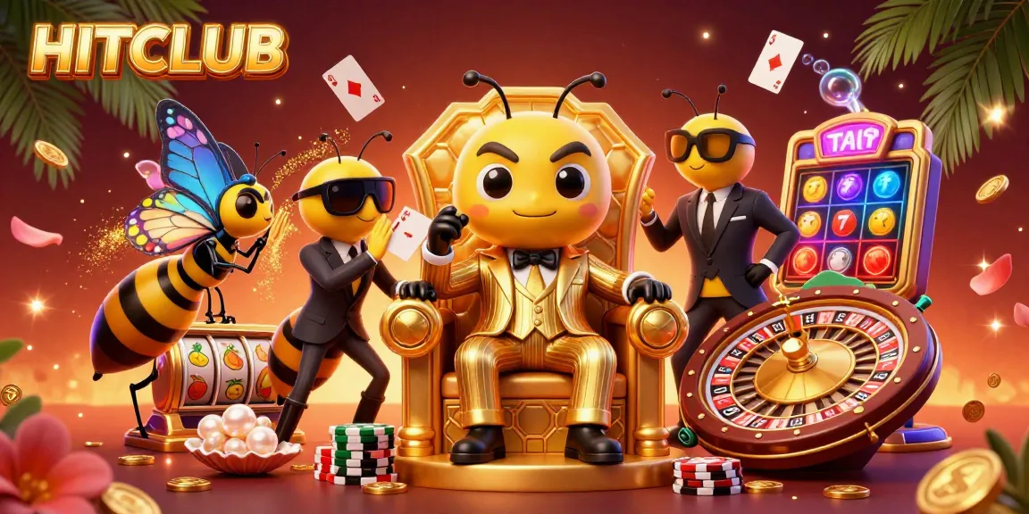Engage in HITCLUB's vibrant 3D casino experience with dynamic characters and gaming elements.