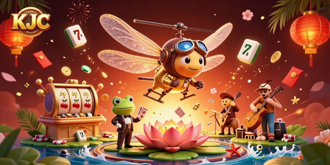 KJC brings excitement to players with a whimsical casino scene featuring vibrant characters and engaging game elements.