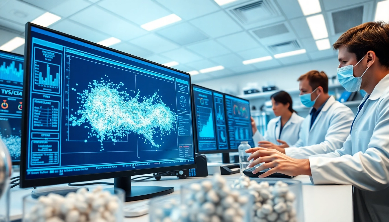 Visualize discrete element modeling techniques used to simulate particle behavior with high-tech graphics.