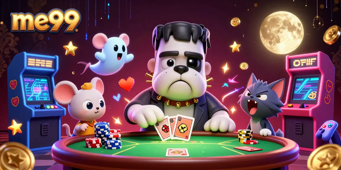 Experience thrilling moments at me99 with a spirited scene of vibrant characters and casino action.
