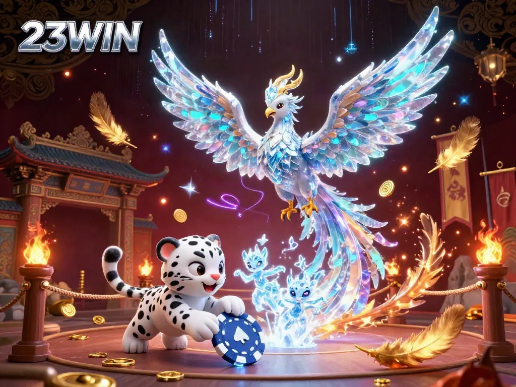 Engage in thrilling gaming with 23WIN's immersive casino experience featuring vibrant characters.