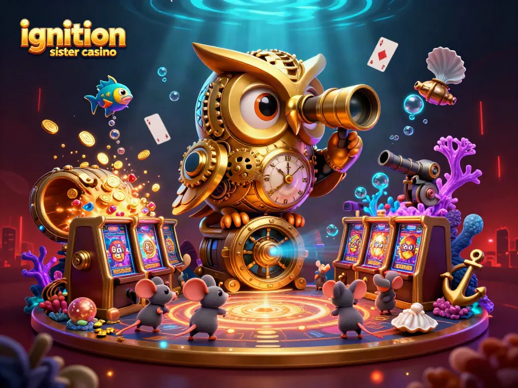 Experience fun gaming at the ignition sister casino with lively characters and vibrant slot machines.