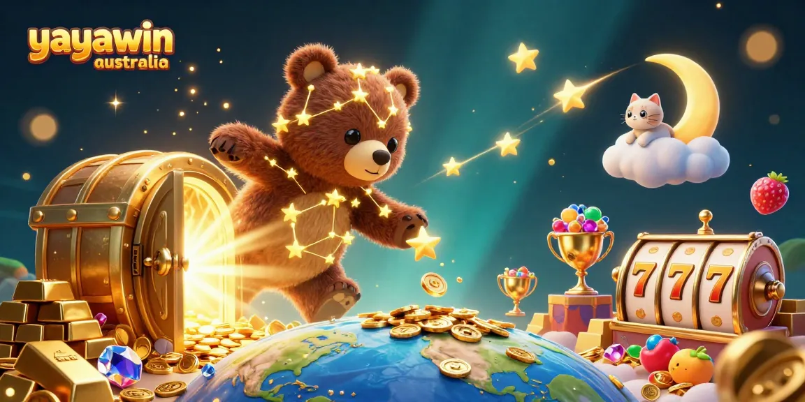 Experience the excitement at yayawin australia with vibrant pokies surrounded by treasure.
