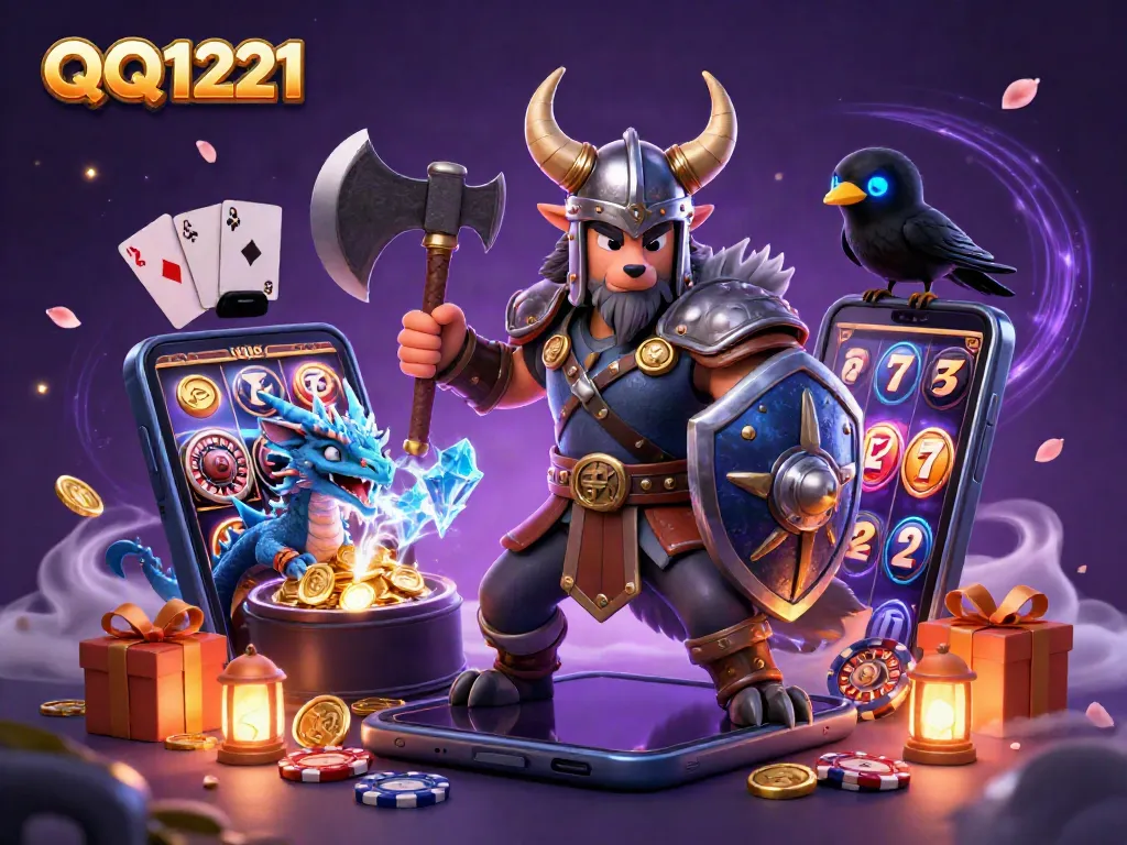 Engage with QQ1221's innovative slot gaming experience in a magical 3D illustration.