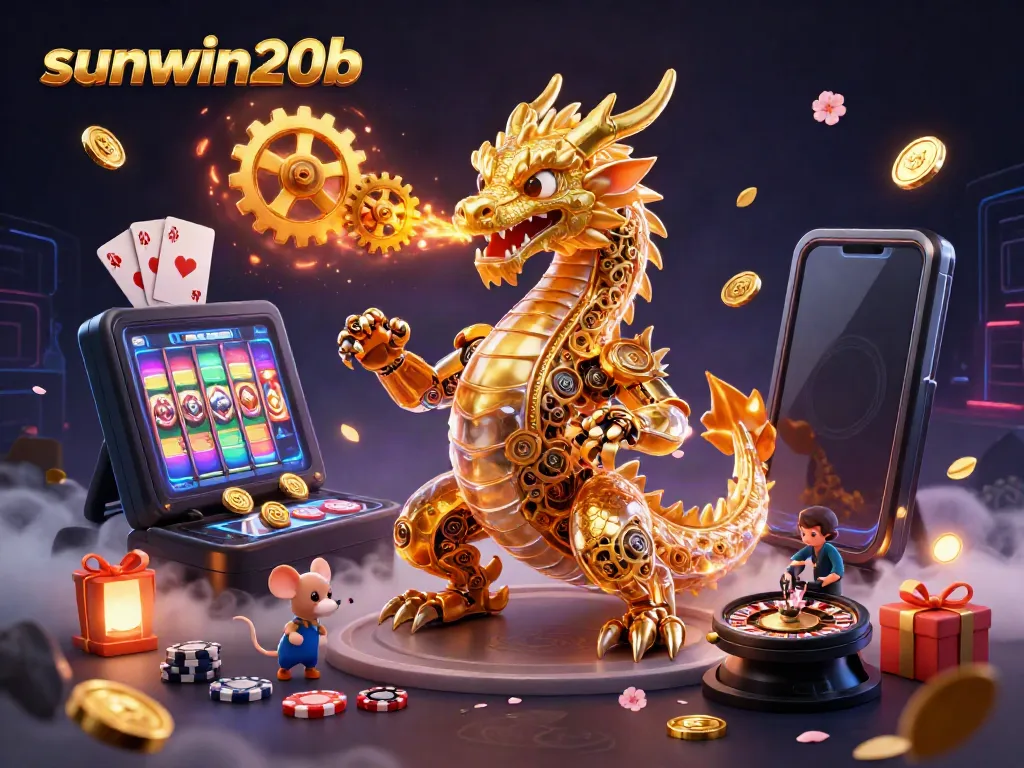 Engage with exciting gameplay at sunwin20b featuring a golden dragon and vibrant casino elements.