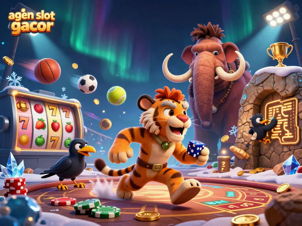 Engage in thrilling gaming action with agen slot gacor featuring vibrant 3D characters and slots.