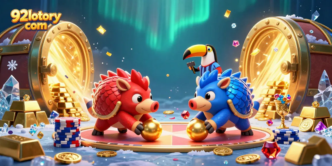 Engage in exciting games with 92lottery com featuring vibrant pangolins and casino treasures.
