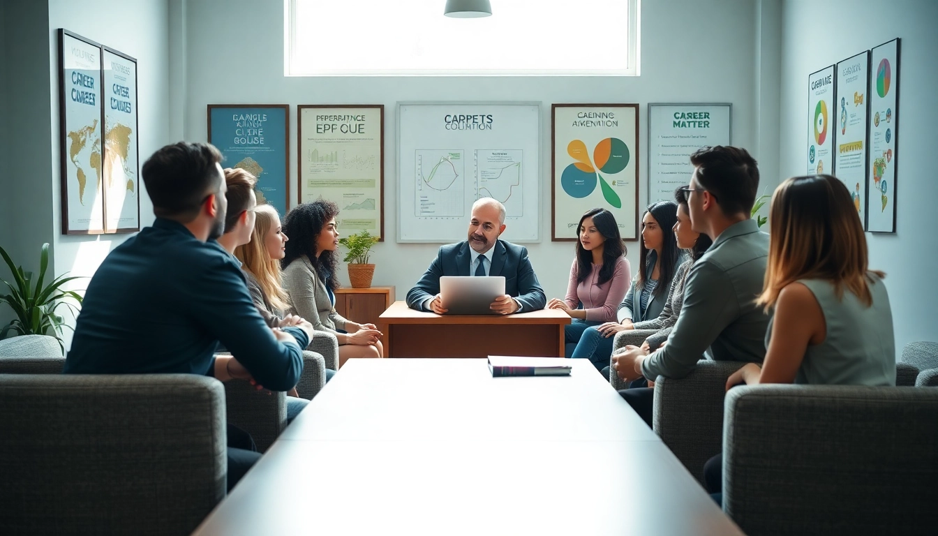 Guide towards finding your Ideal career with a professional coach in an engaging atmosphere.
