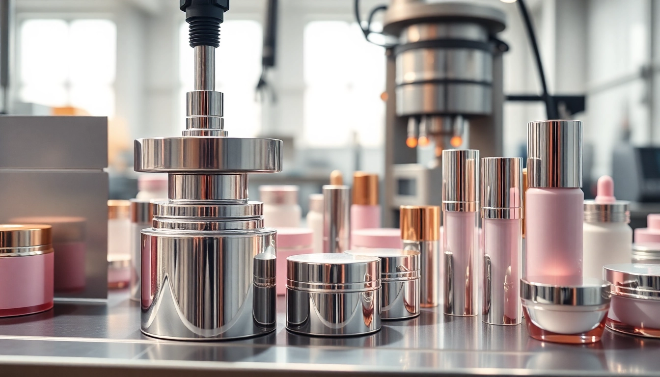 Showcasing innovative cosmetic contract packaging methods in a professional setting