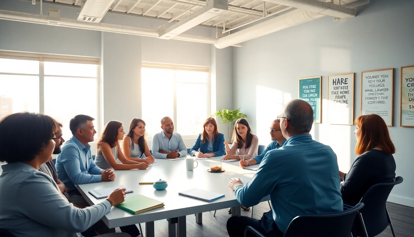 Group discussion highlighting unique paths to Find my true Calling in a bright office.