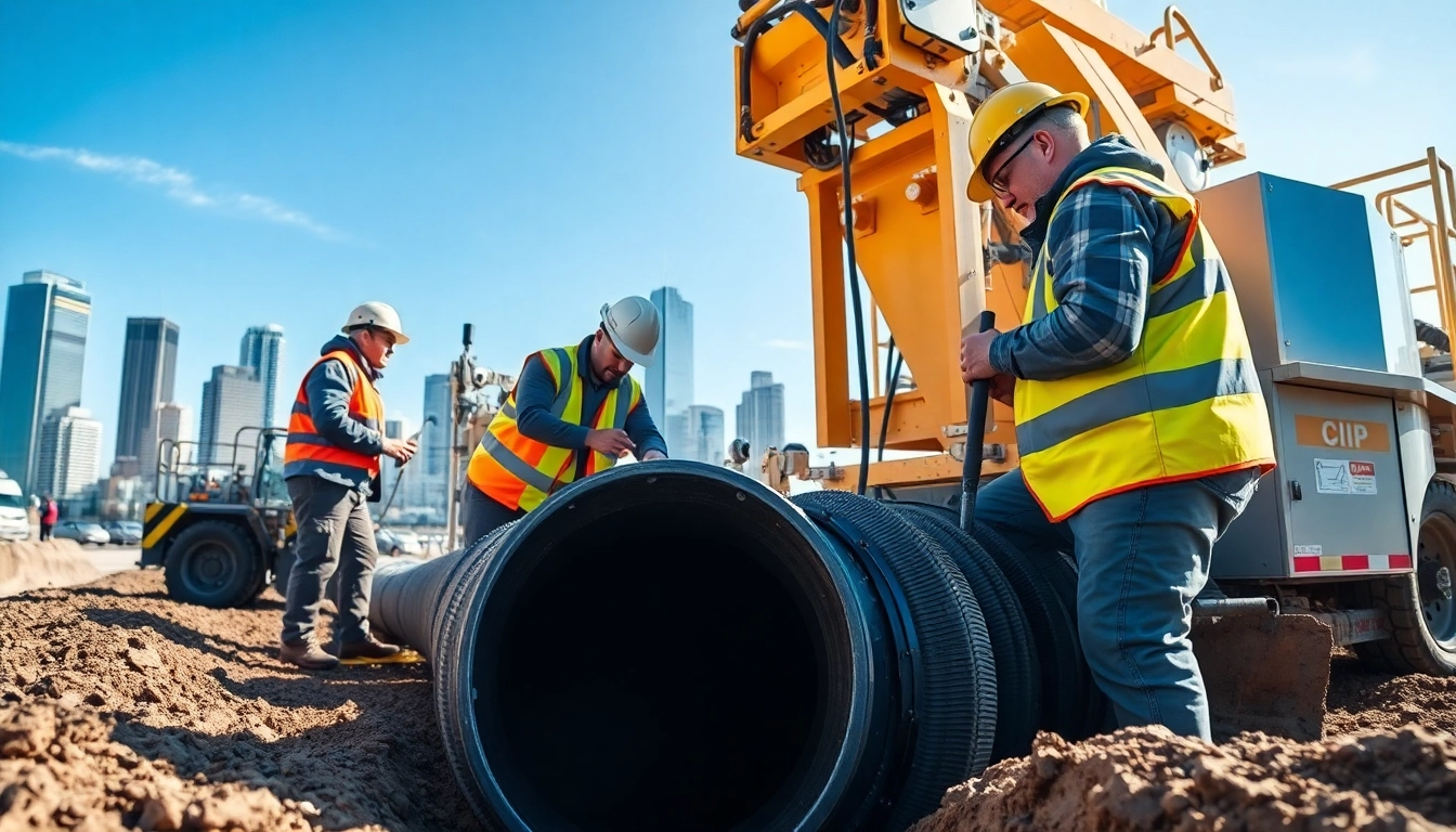 Technicians performing Pipeline Rehabilitation CIPP Liner installation in a trenchless environment.