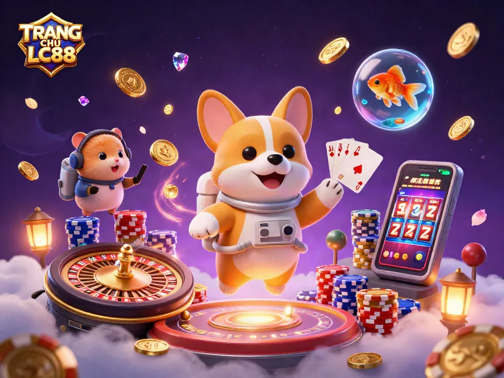 Experience TRANG CHỦ LC88 with a vibrant casino scene showcasing vibrant gameplay elements
