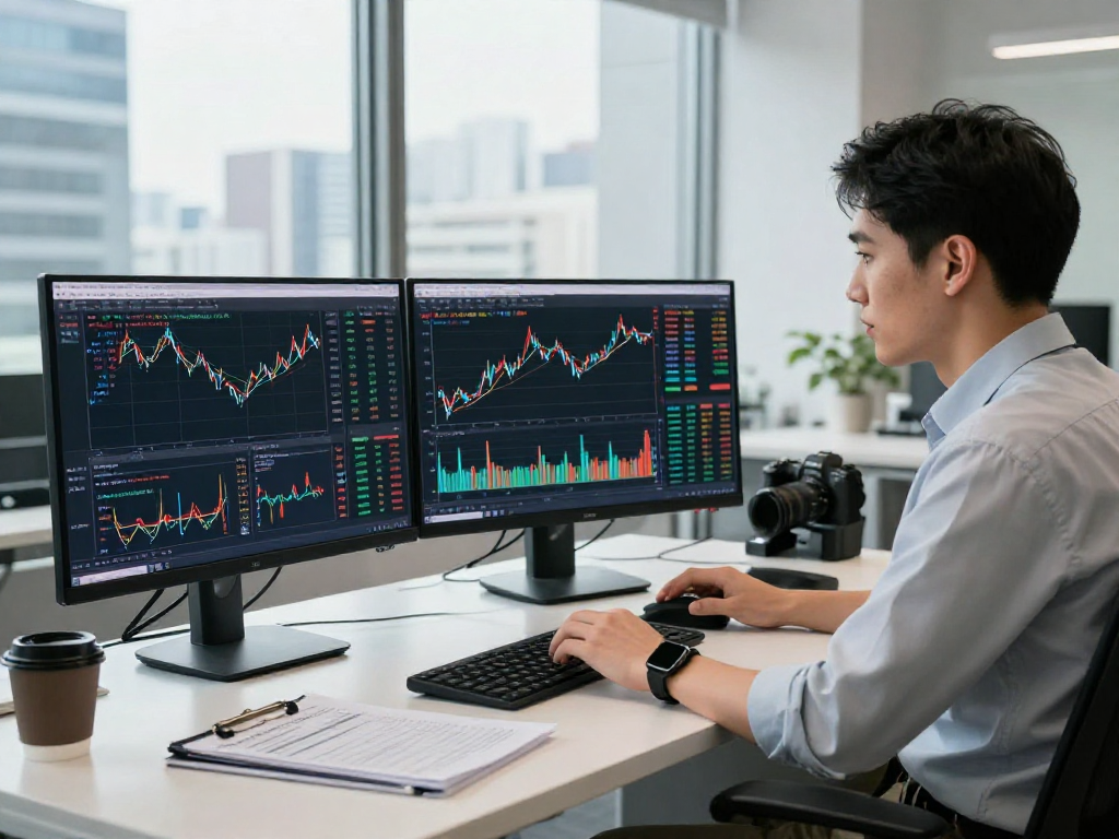 Real-time data analysis on Japan stock historical Kline API in a professional office setting.