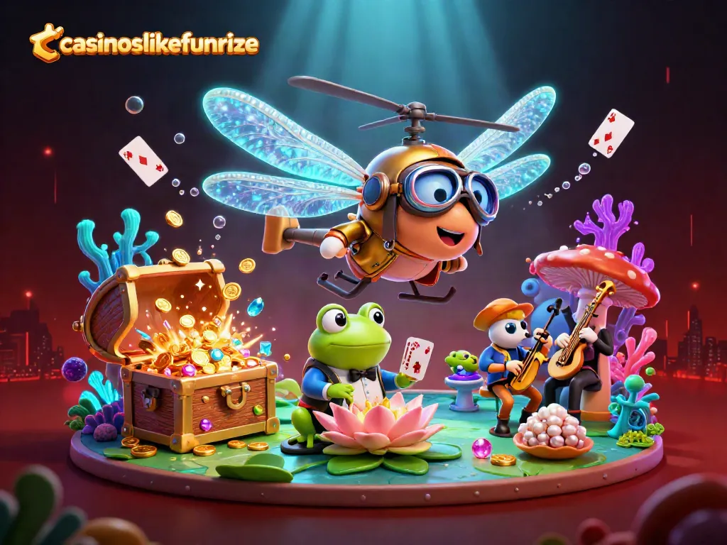 Experience the thrill with casinoslikefunrize, exploring a dynamic lily pad casino scene.