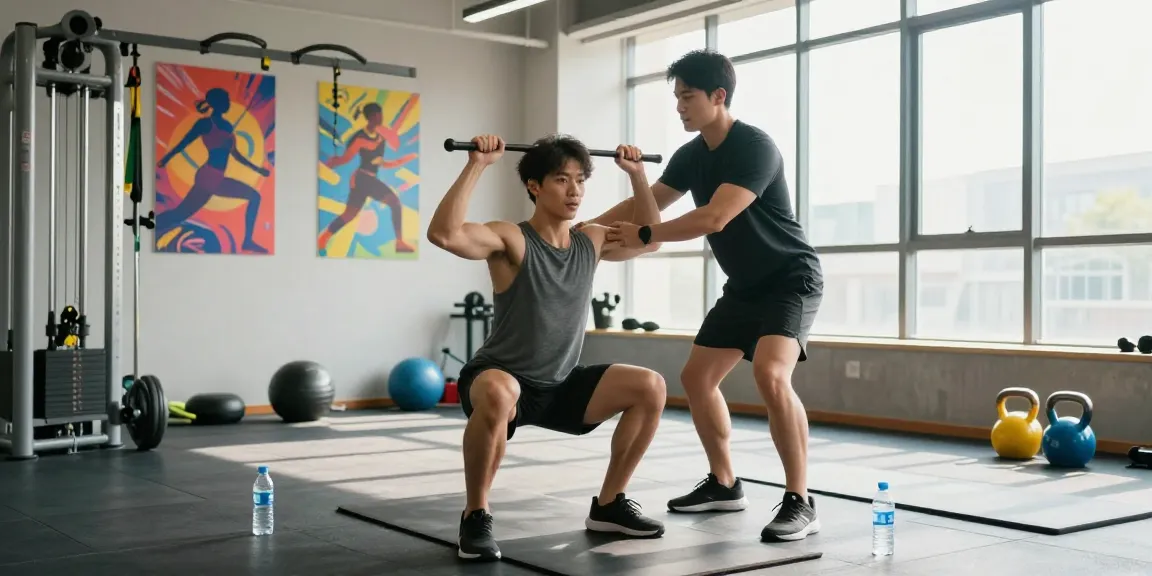 Active individual lifting weights at Somatrop Steroid Shop-themed gym, showcasing a dynamic fitness environment.