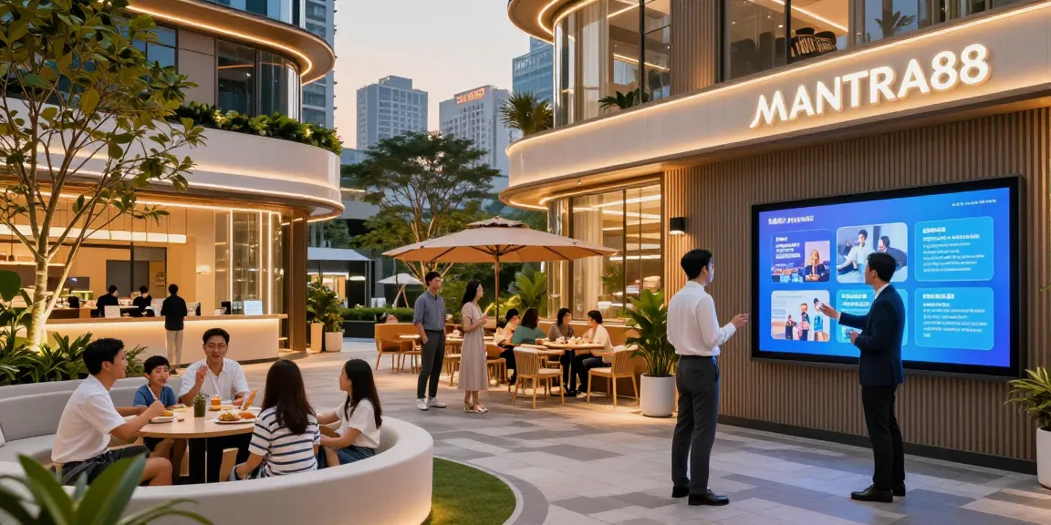 Dynamic scene at MANTRA88 showcasing lively interactions, modern design, and entertainment options.