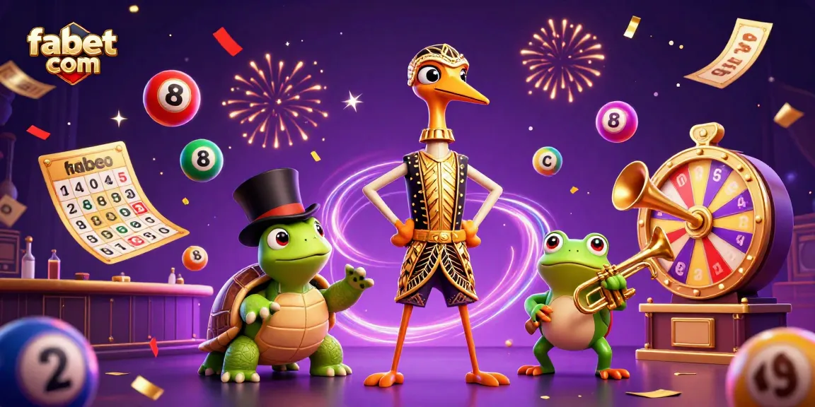 Experience excitement with fabet com as a vibrant 3D scene showcases lottery games and a speakeasy atmosphere.