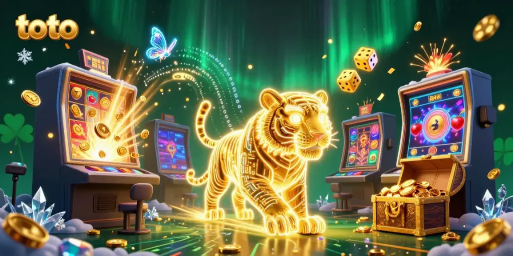 Experience thrilling toto gameplay amidst a dynamic casino landscape with vibrant visuals and rich details.