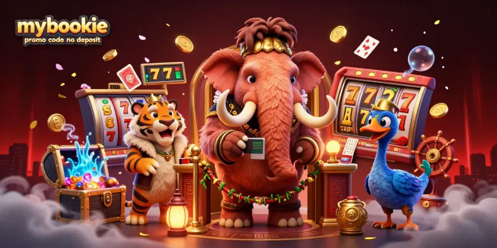 Experience vibrant spins and bonuses with mybookie promo code no deposit, surrounded by exciting casino elements.