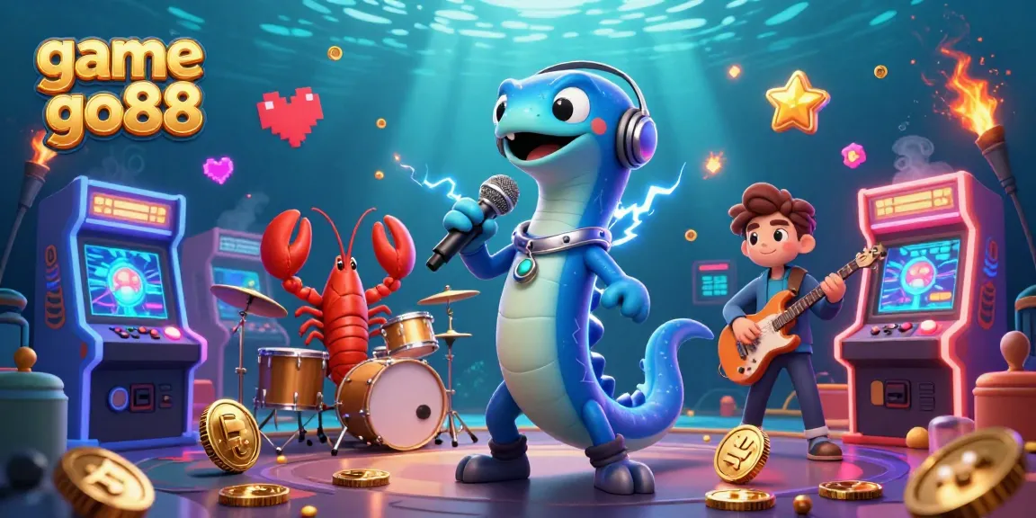 Engage in thrilling game go88 action with a DJ eel, lobster drummer, and seahorse guitarist.