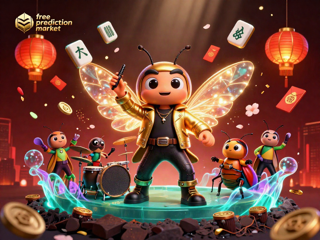 Experience the excitement of the free prediction market with a vibrant 3D casino scene.