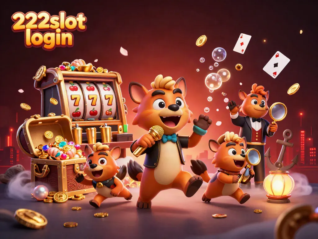 Menangkan permainan di 222slot login dengan suasana kasino yang menyenangkan dan karakter lucu.