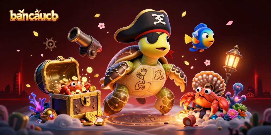 Engage in the immersive world of bancaucb where a pirate turtle and friends dive into treasure hunting while aiming for big wins.